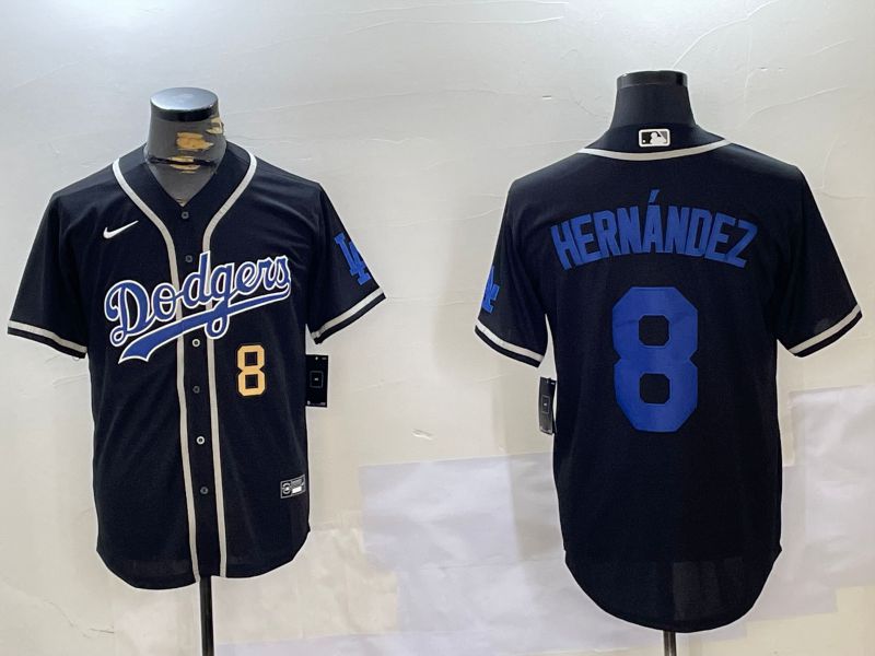 Men Los Angeles Dodgers #8 Hernandez Black Game 2024 Nike MLB Jersey style 11206->los angeles dodgers->MLB Jersey
